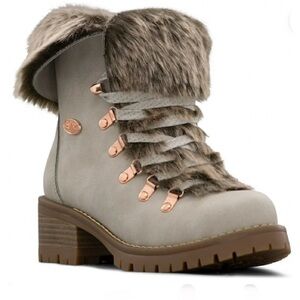 Lugz Women's Gray And Tan Eevee Boot Size 9.5 Hiker Boots Lugz